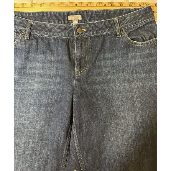 J. Jill Denim Womens Jeans Size 12 High Rise Straight Leg Blue Dark Wash - Picture 8 of 12
